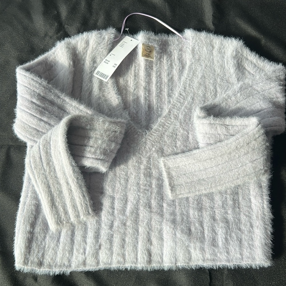 Lavender eyelash sweater